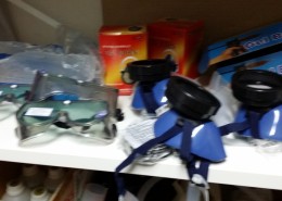 방독마스크  와  안전보안경